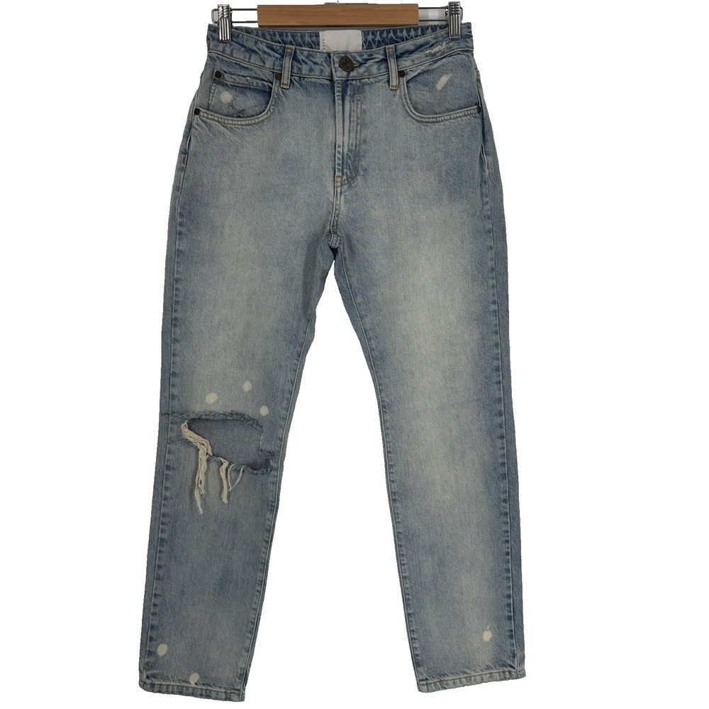 One Teaspoon‎ Womens Awesome Baggies Jeans 28 Kansas Blue Distressed High Rise